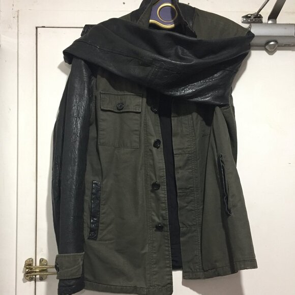 DANIER MILITARY COTTON LEATHER JACKETS SIZE M - Picture 7 of 10